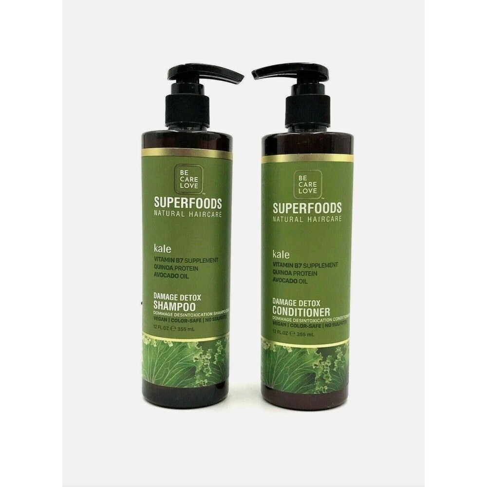 Be.Care.Love Kale Damage Detox Shampoo/cond 12 oz Duo